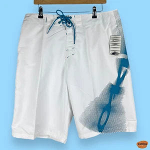 Oakley Board Shorts Swimwear White/Blue in Sizes 30,32,34,36 BNWT - Picture 1 of 8
