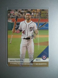 2018 TOPPS NOW MOMENT OF THE WEEK WINNER GOLD BRYCE HARPER #MOW-16W - Picture 1 of 2