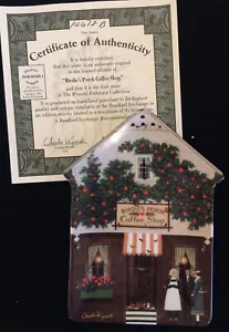 Bradford Exchange Charles Wysocki "Birdie's Perch Coffee Shop" Collector Plate - Picture 1 of 3