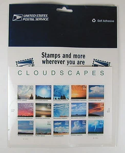 US Postal Service Stamps Cloudscapes 15 Stamps Issue 2003 - Picture 1 of 1