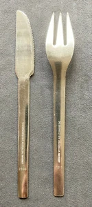 Vintage Messer & Gabel Edelstahl Inoxriv ALITALIA Stainless Steel Knife Fork - Bild 1 von 3