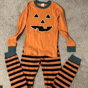 Hanna Andersson Halloween Pajamas Set Jack O Lantern Size 10 - Picture 1 of 5