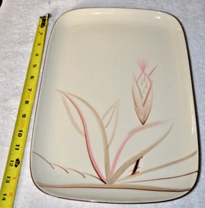 Vtg Winfield Calif. Dragon Flower Rectangular Serving Platter 14.5" By 10.5" - Picture 1 of 4