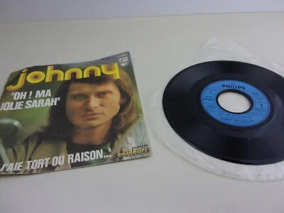 JOHNNY HALLYDAY OH! MA JOLIE SARAH RARE RECORD  7" 45 rpm  - Image 1 of 4