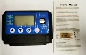 SOLAR CHARGE CONTROLLER FOR SOLAR PANELS BOAT YACHT CARAVAN MOTORHOME - Picture 1 of 2