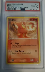 Pokemon Rocket Returns Slugma PSA 10 - Picture 1 of 2
