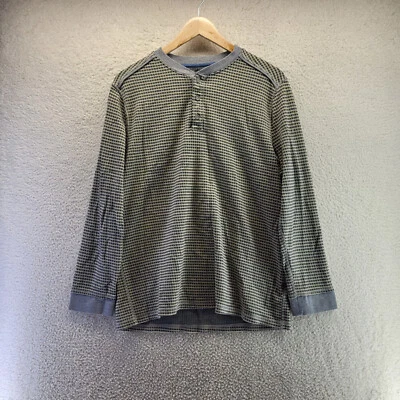 Camisa Pullover Carbono 2 Cobalto Para Hombres Mediana Alta MT Marrón Azul Henley Manga Larga Foto 1 de 4