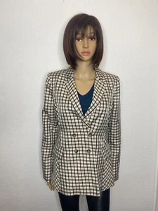 Express X Negin Mirsalehi Mixed Plaid Boyfriend Blazer Women's Size XS NWT - Picture 1 of 13