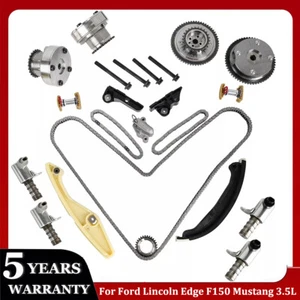 Timing Chain Kits+4PCS VVT Solenoid Set For Ford Lincoln Edge F150 Mustang 3.5L - Picture 1 of 10