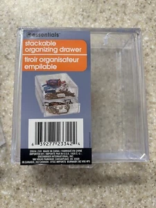 Essentials Stackable Storage Organizing Drawer 5 x 5 x 1 1/2" - Picture 1 of 5