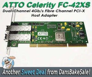 ATTO Tech Celerity FC-42XS Dual-Channel 4Gb/s Fibre Channel PCI-X Host Adapter - Picture 1 of 9