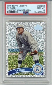 2011 TOPPS UPDATE COGNAC DIAMOND ANNIVERSARY #US260 TY COBB ATHLETICS PSA 10 - Picture 1 of 2
