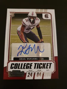 Israel Mukuamu 2021 Panini Contenders Draft Picks Football Auto Card Gamecocks - Picture 1 of 2