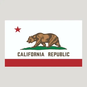 "Pegatina, calcomanía, pegatina de vacaciones de la bandera del estado de California 3"" x 5" - Imagen 1 de 2