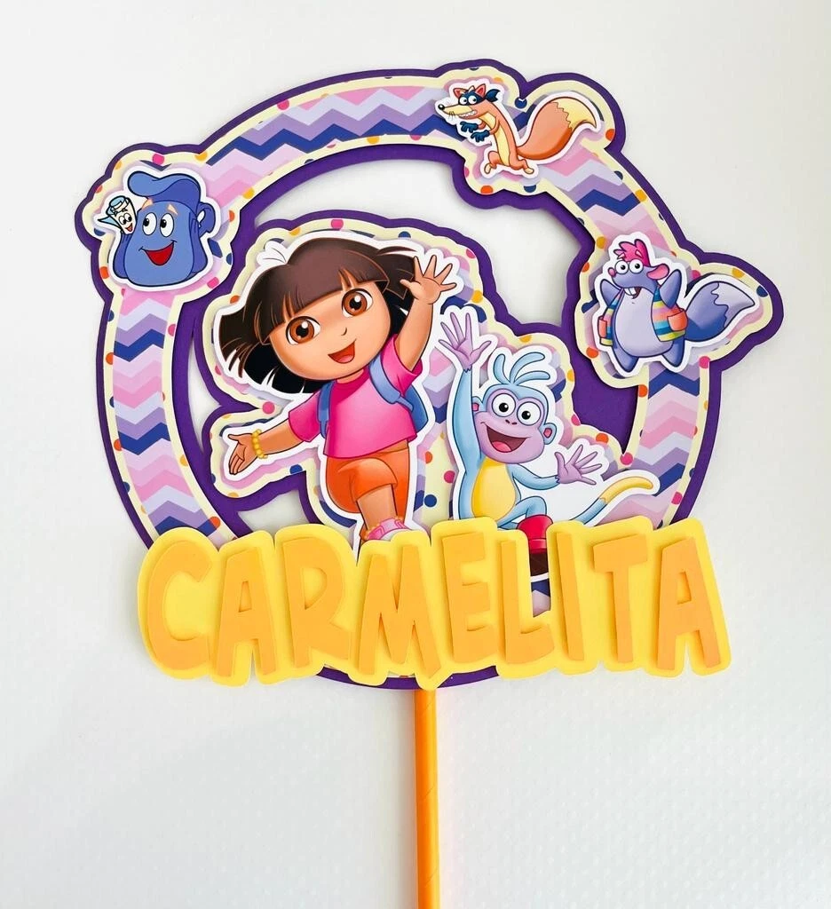 Dora & Friends Swirl-Dekoration, 12 Stück, Bunt – Perfekt Zur Deko Für Kindergeburtstage & Mottopartys