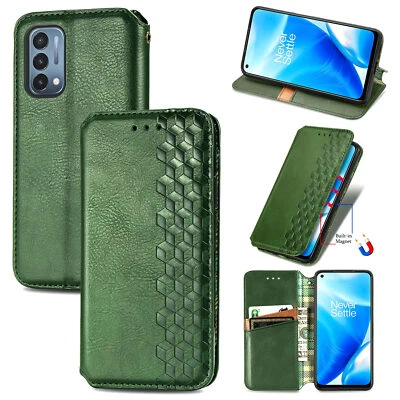 For OnePlus 12R/11/10 Pro/9R/8T Magnetic Flip Wallet Embossed Pattern Phone Case - Image 1 of 4