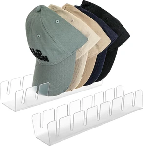 2 Stück Cap Halter Acryl Kappenhalter Keine Installation Erforderlich Cap Organi - Bild 1 von 12