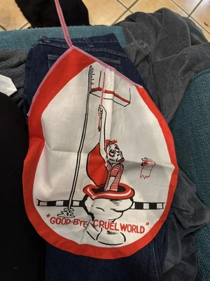 Cubierta de asiento de inodoro Good Bye Cruel World, cubierta humorística Foto 1 de 3