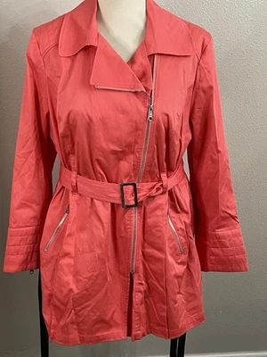 Black Rivet coral trench coat Size 3XL Plus Floral Lining - Image 1 of 4