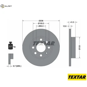 2x BRAKE DISC 92020903 FOR HOLDEN BEDFORD ASTRAMAX/Box/Body/MPV VAUXHALL 4cyl - Picture 1 of 9