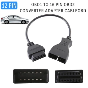 Universal 12 Pin OBD1 to 16 Pin OBD2 Diagnostic Scanner Convertor Adapter Zkjumt - Picture 1 of 9