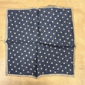 J.Crew Einstecktuch grau blau gepunktet Wolle - Bild 1 von 4