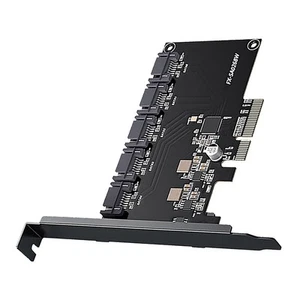 Adaptateur PCIe Vers 5 Ports SATA 3 III 3.0 6 Gbit/S SSD Carte D'Extension 5172 - Photo 1/6
