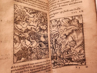 1530s BIBLE in LATIN GRYPHIUS ILLUSTRATED antique RARE pocket size  - Image 1 of 4