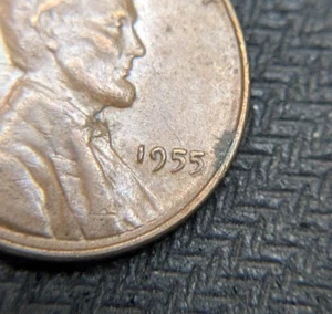 1955 Lincoln Cent Wheat Penny Error Poor Mans Double Die DDO - Picture 1 of 3