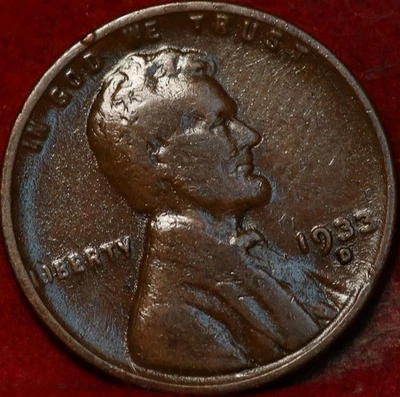 1933-D Denver Mint Copper Lincoln Wheat Cent - Image 1 of 2