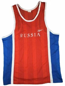 Reebok Mens Russia Jersey Match Jersey ;Retro 90s Vintage - Picture 1 of 6
