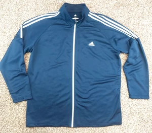 Adidas Golf Full Zip Jacke Herren 2XL Blau Mock Neck Athleisure Sport Outdoor - Bild 1 von 5