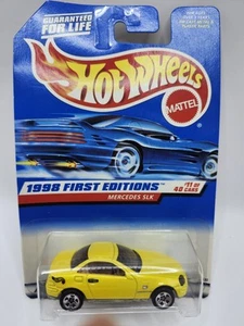 1998 Hot Wheels #646 First Edition #11 Mercedes SLK mf yellow 5 spoke - Picture 1 of 2