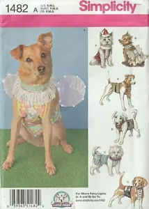 HUNDEKLEIDUNG & KOSTÜME (3 Größen S/M/L) Simplicity Muster 1482 - ungeschnitten! - Bild 1 von 2