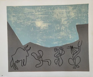 Pablo Picasso "Bacchanal With Bull" Original Linocut Engraving wProvadance 1962 - Picture 1 of 2