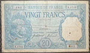 FRANCE BILLET DE 20 FRANCS BAYARD DU 14-3-1917 (BILL 190) - Imagen 1 de 7