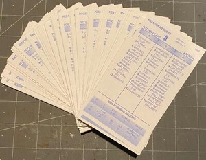 STRAT-O-MATIC BASEBALL CARD SINGLES, 2005 SEASON, SADV, $2.00 PER CARD, VG to EX