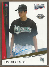 2009 TRISTAR PROjections Autographs Yellow #239 Edgar Olmos /25 Auto