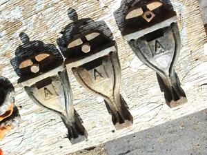 3 FOOTs Cast Iron Wood Stove Leg Foot Pot Belly Burner Heater Bath Tub Feet - Picture 1 of 5