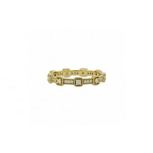 ANILLO DE JOYERÍA FINA DE ORO FINO DE ORO 14K CON DIAMANTES GENUINOS - Imagen 1 de 6