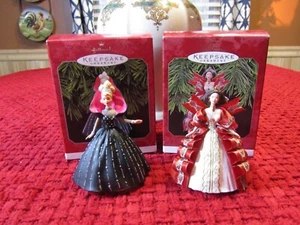 Holiday Barbie 1997 & 1998 Hallmark Keepsake Ornaments- Set of 2 - Picture 1 of 7