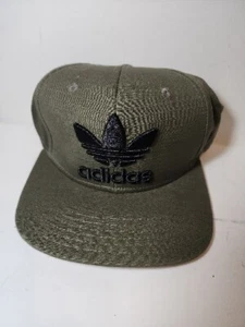 Adidas Green With Black Logo Flat Brim Snapback Hat - Picture 1 of 4