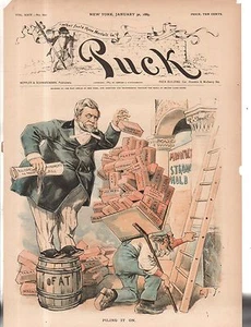1889 Puck Enero 30 Allison's Amendments Para Tarifa Bill Burdens The Laborer - Picture 1 of 1