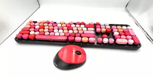 UBOTE Charming Colorful Wireless Bluetooth Mechanical Keyboard & Mouse - Picture 1 of 8
