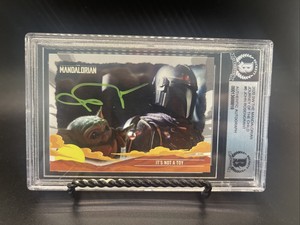 JOHN ROSENGRANT SIGNED 2020 TOPPS MANDALORIAN BABY  YODA CARD BAS  #6