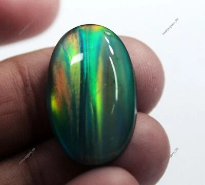 16.30 Ct Natural Black Rainbow Fire Opal Doublet Certified TOP QUALITY Gemstone - Image 1 of 4