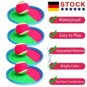 Klettballspiel Mega Angebot Klett Ball Spiel mit 4 Fangscheiben + 4 Klettball DE - Bild 1 von 15