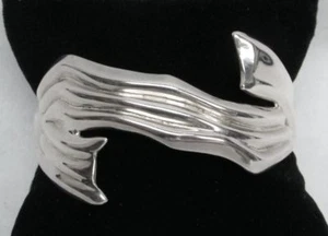 VINTAGE STERLINGSILBER BAND MANSCHETTE ARMBAND - Bild 1 von 4