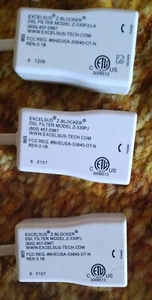 Lot of 3 Excelsus Z-Blocker DSL Filters (2-Model Z-330PJ & 1- Model Z330P2J-A) - Picture 1 of 5