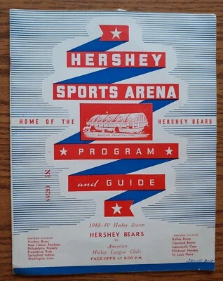 1948-1949 AHL HOCKEY PROGRAM HERSHEY BEARS BUFFALO BISONS - Image 1 of 4